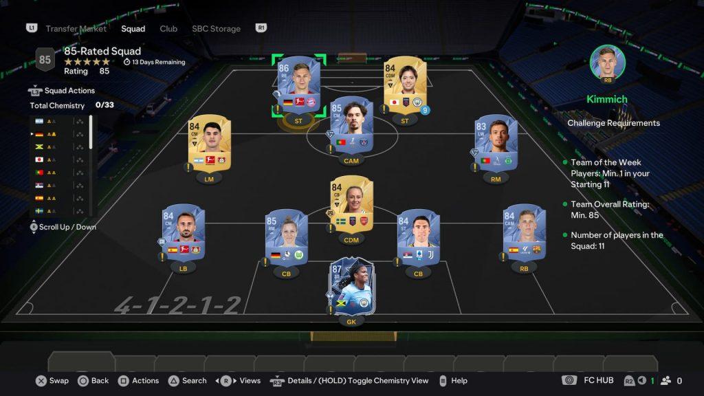 85 Rated Squad in EA FC 25