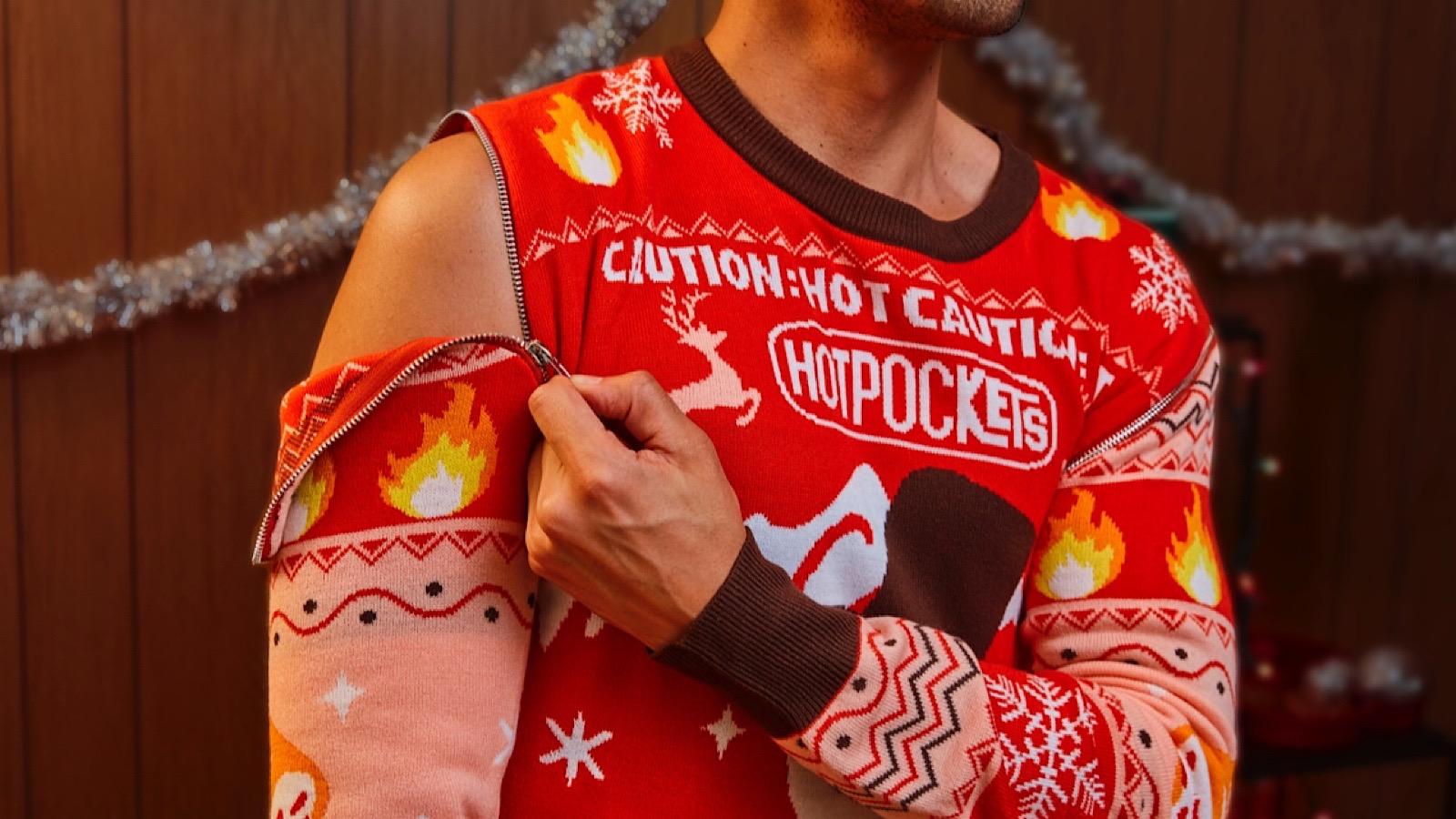 Hot Pockets ugly sweater