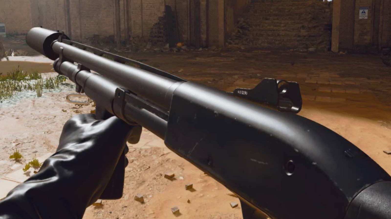 The Marine SP shotgun being inspected in Black Ops 6.