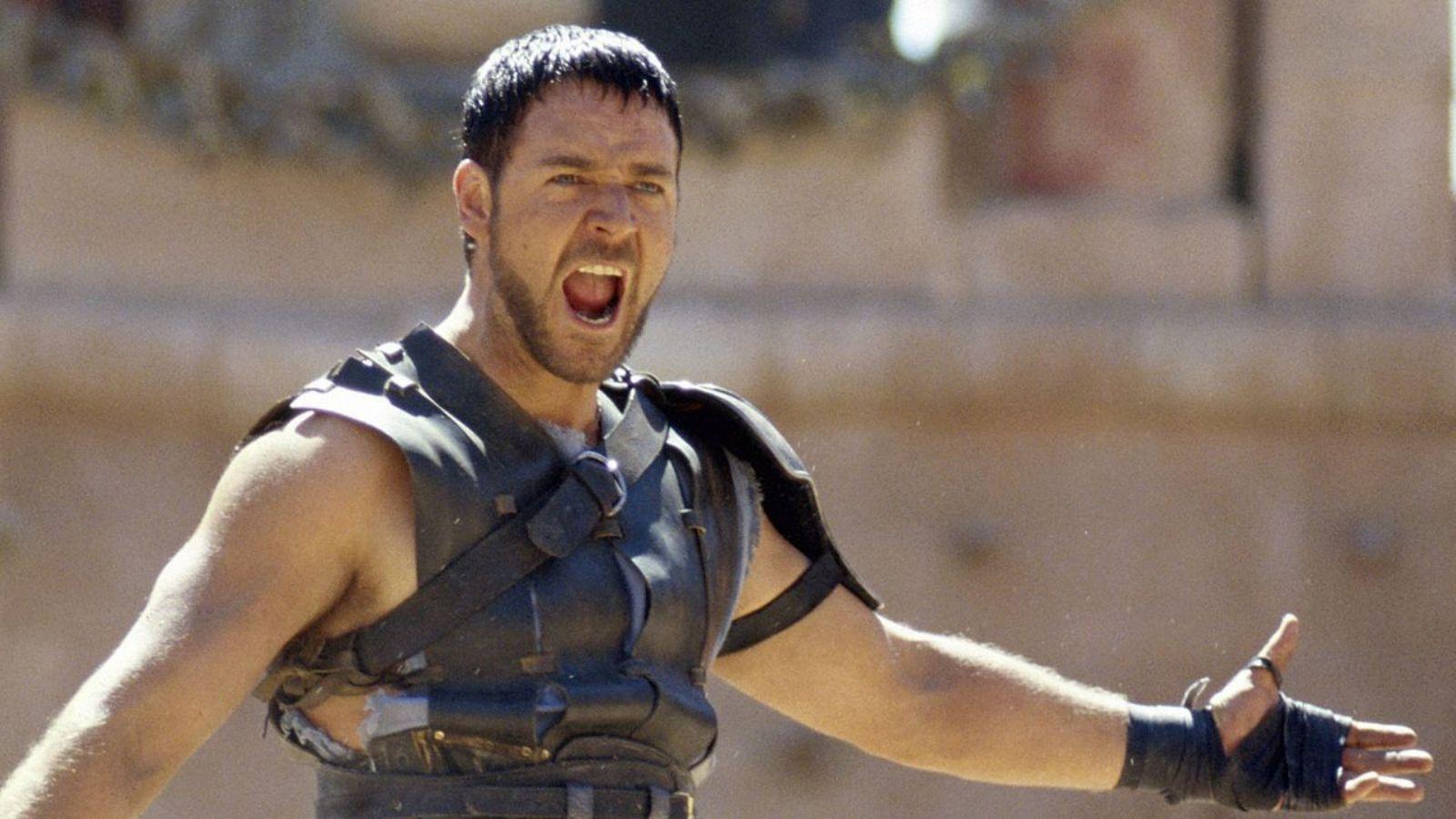 Russell Crowe as Maximus in Gladiator