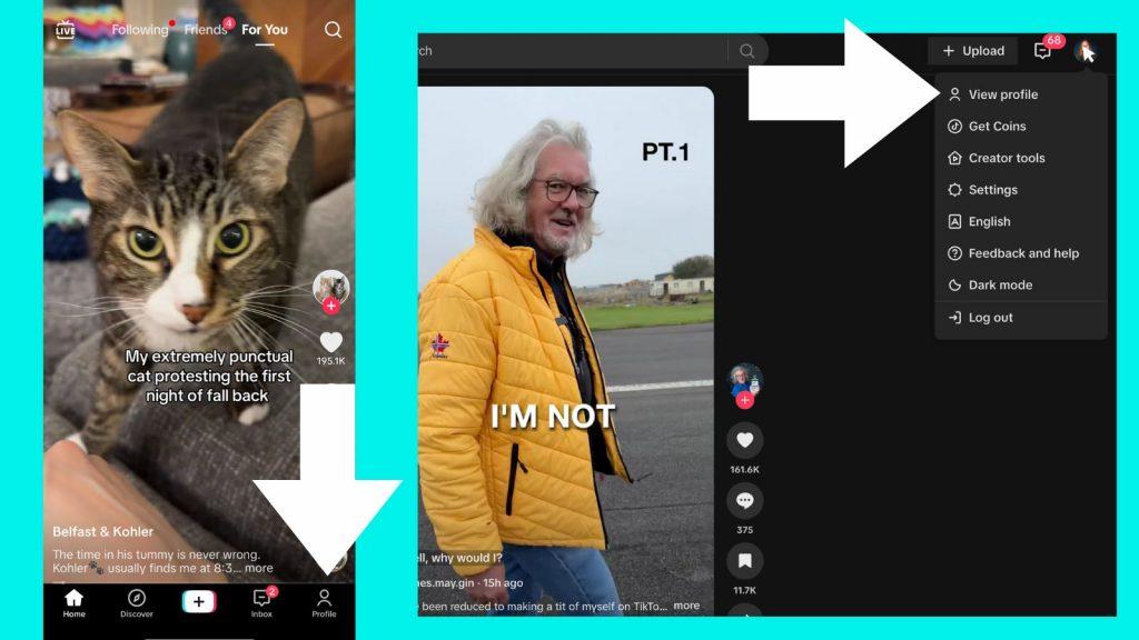 How to open your profile page on TikTok