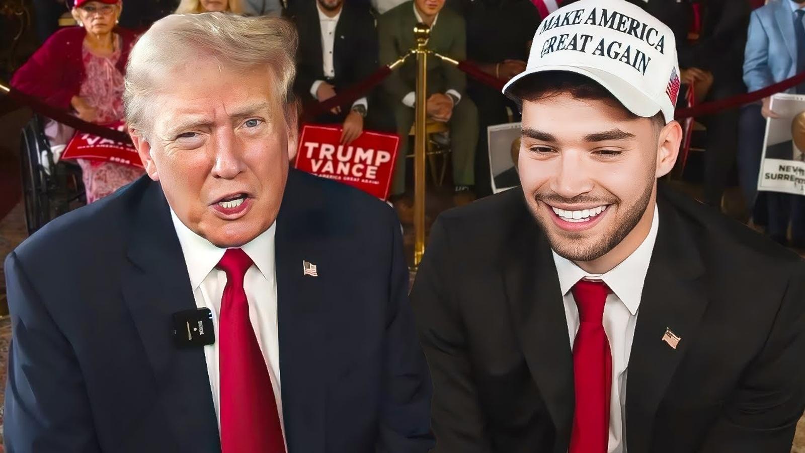 donald trump with adin ross on stream