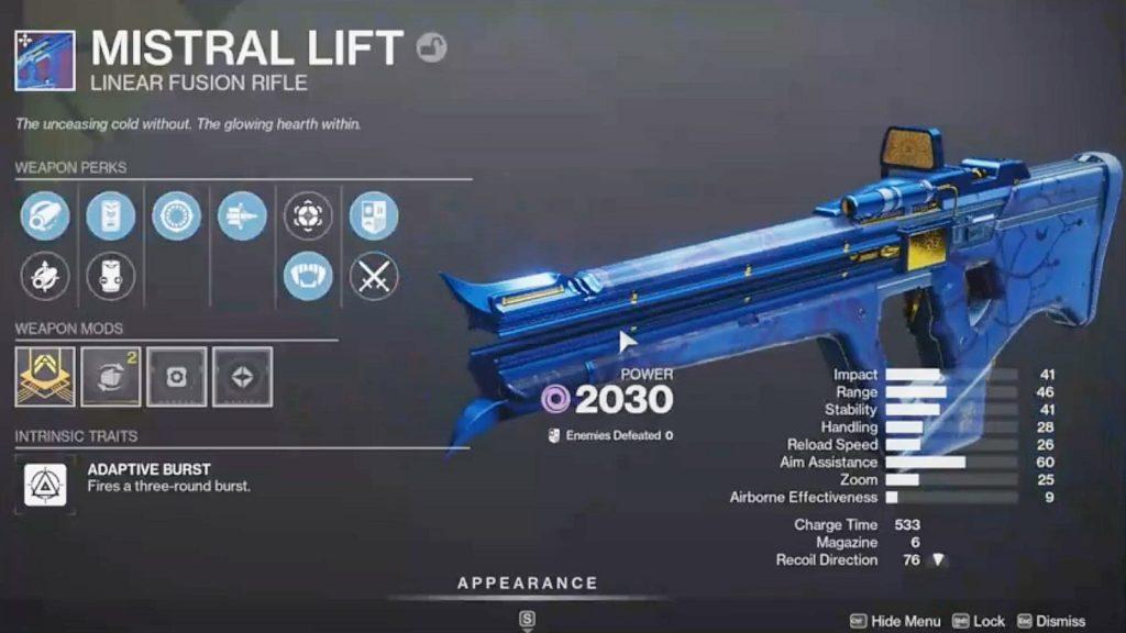 destiny 2 mistral lift the dawning 2024