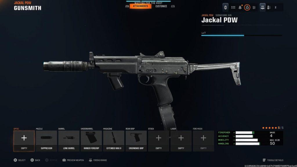 Jackal PDW loadout in Warzone