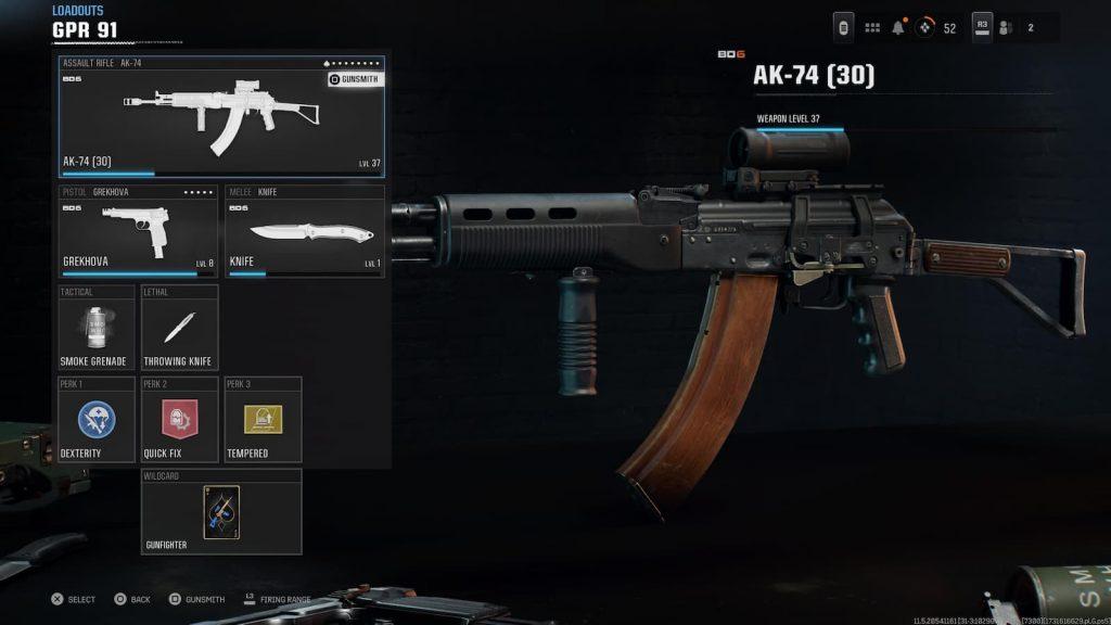 Ak-74 Perks and equipment for Warzone