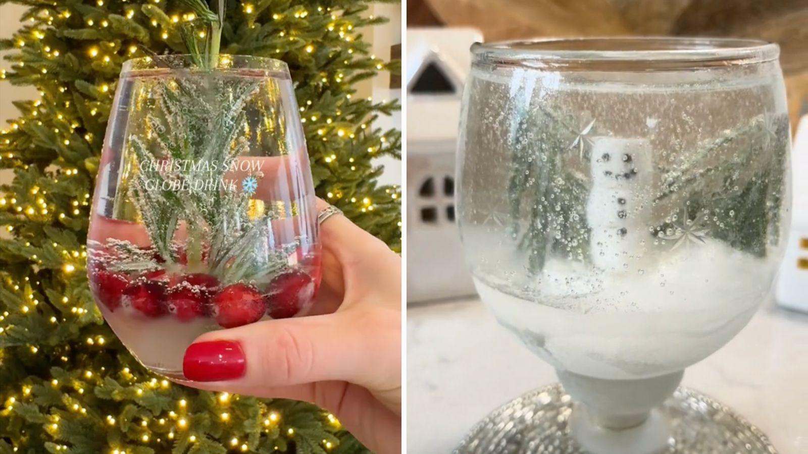 cocktail snow globe tiktok