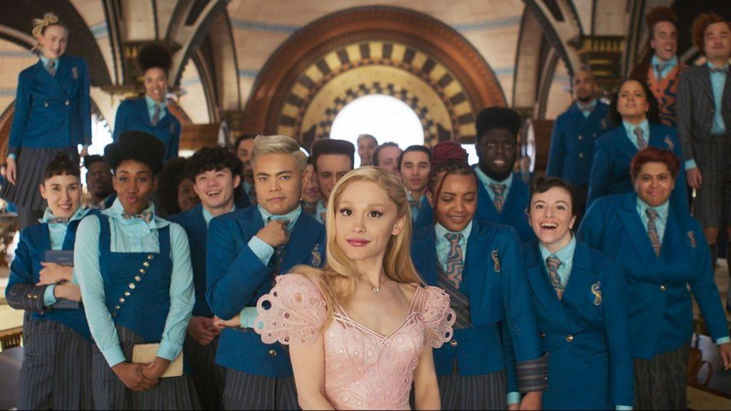 Glinda and Shiz students in Wicked movie