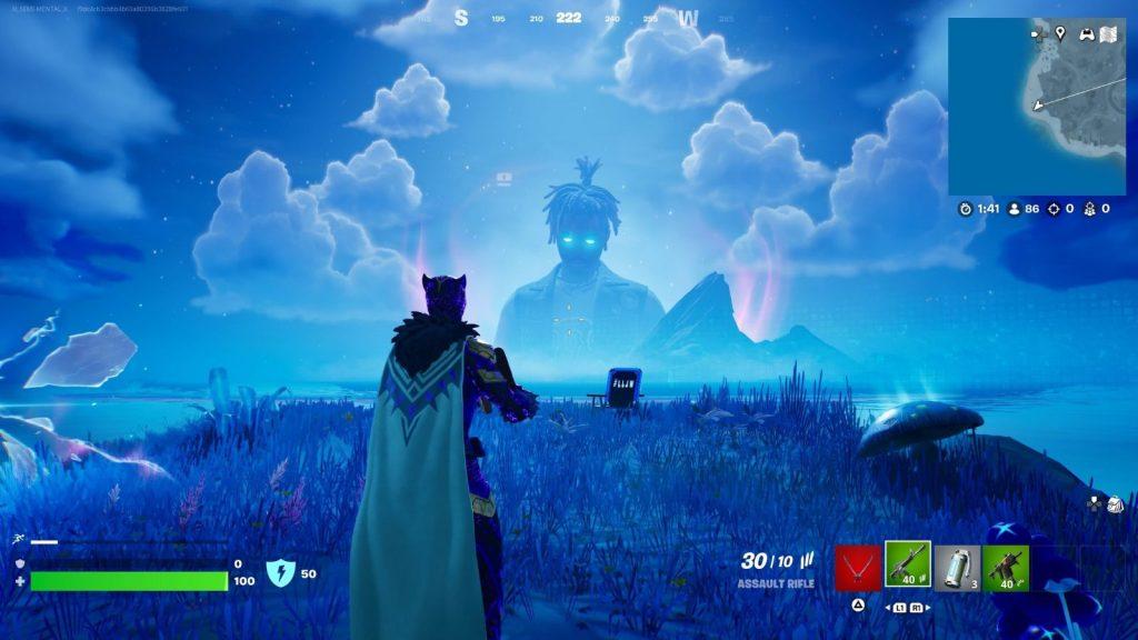 Screenshot of Juice WRLD tribute in Fortnite