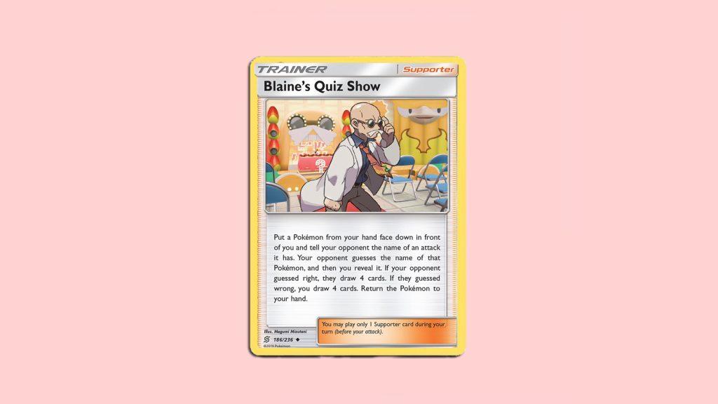 Pokemon Trading Card Game Blaine's Quiz Show Unified Minds