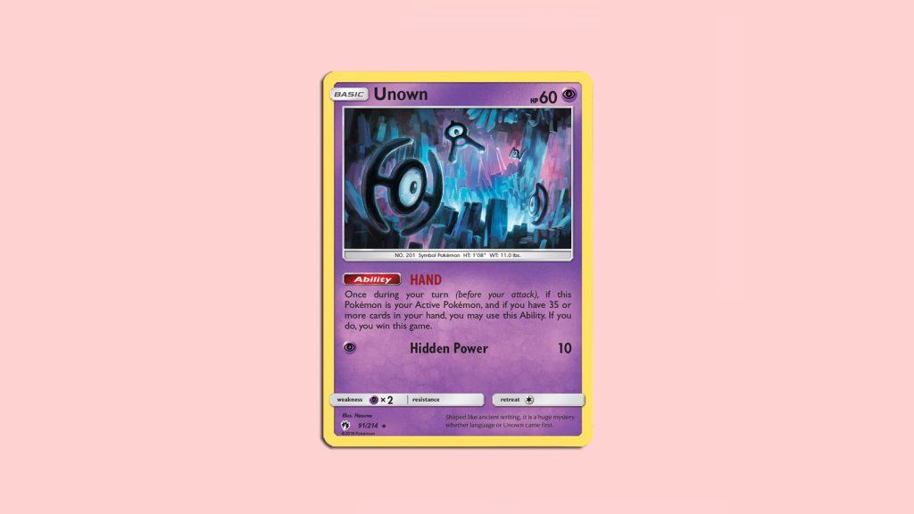 Pokemon Trading Card Game Unown Lost Thunder