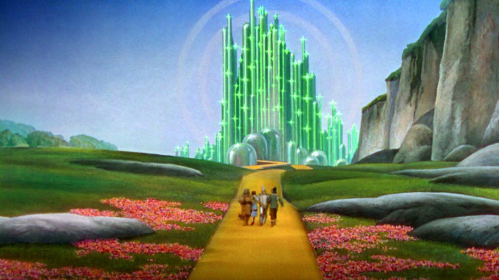 A still of the Emerald City in The Wizard of Oz