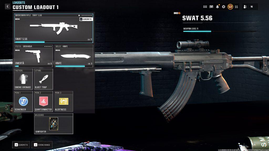 The best SWAT 5.56 class in Call of Duty: Warzone, including perks and equipment.