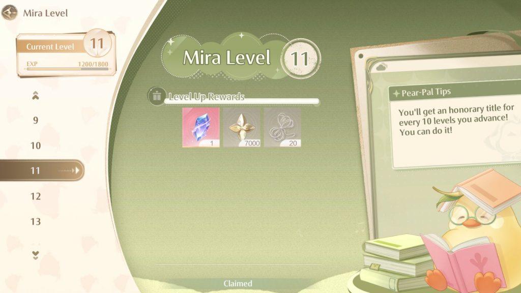 Level up Infinity Nikki