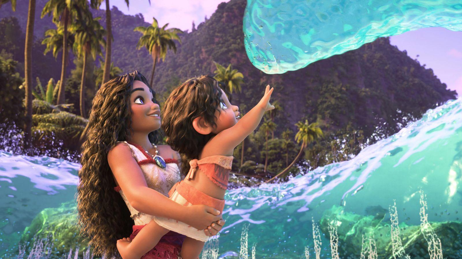 Moana and her little sister in Moana 2