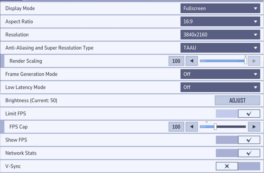 marvel rivals display settings