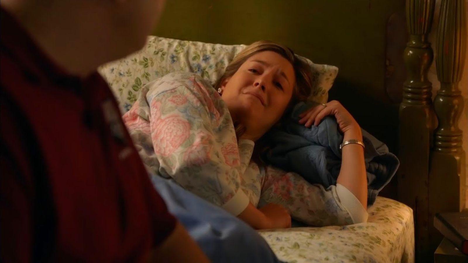 Mary crying in bed in Young Sheldon