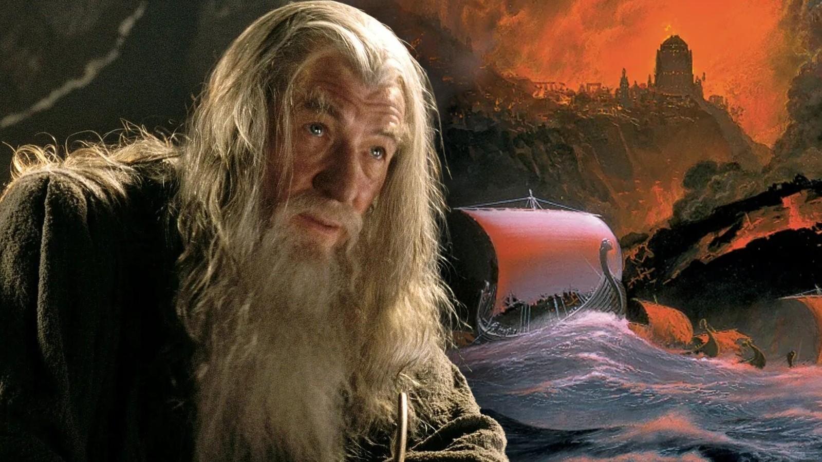 Gandalf and the cover of The Silmarillion