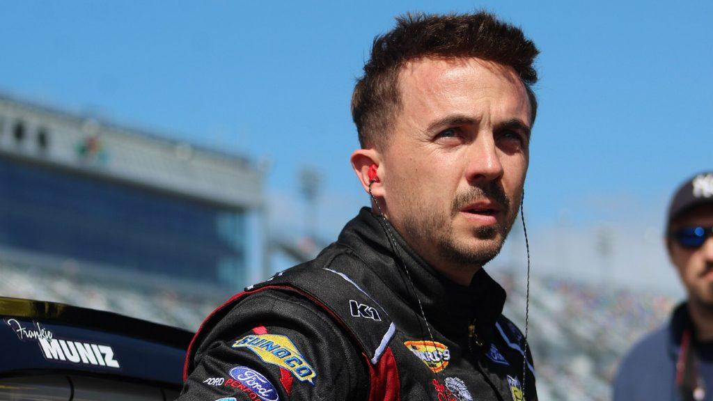 Frankie Muniz on the race track