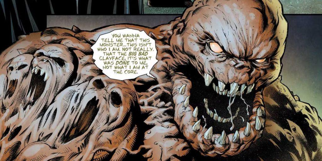 Clayface saying dialog in DC comics