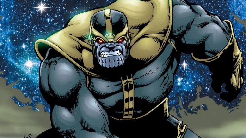 Thanos with red eyes in Marvel comics