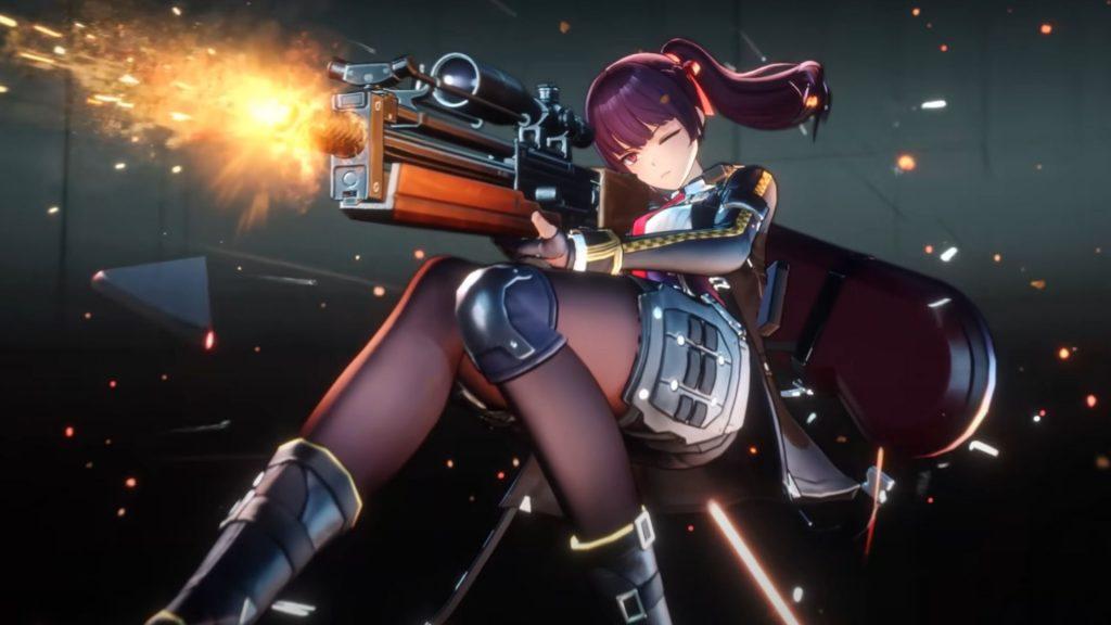 Makiatto shooting her rifle