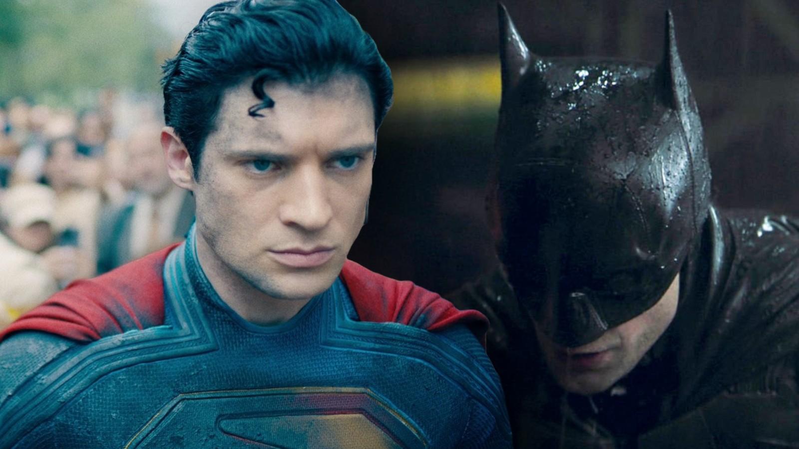 David Corenswet as Superman and Robert Pattinson as Batman