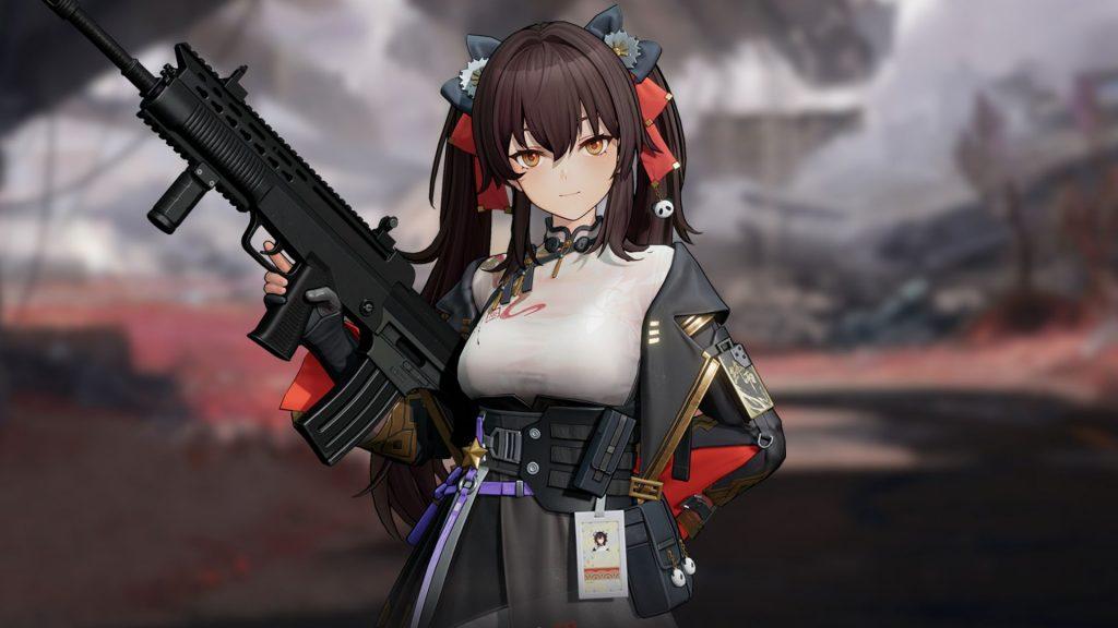 Anime girl with a gun