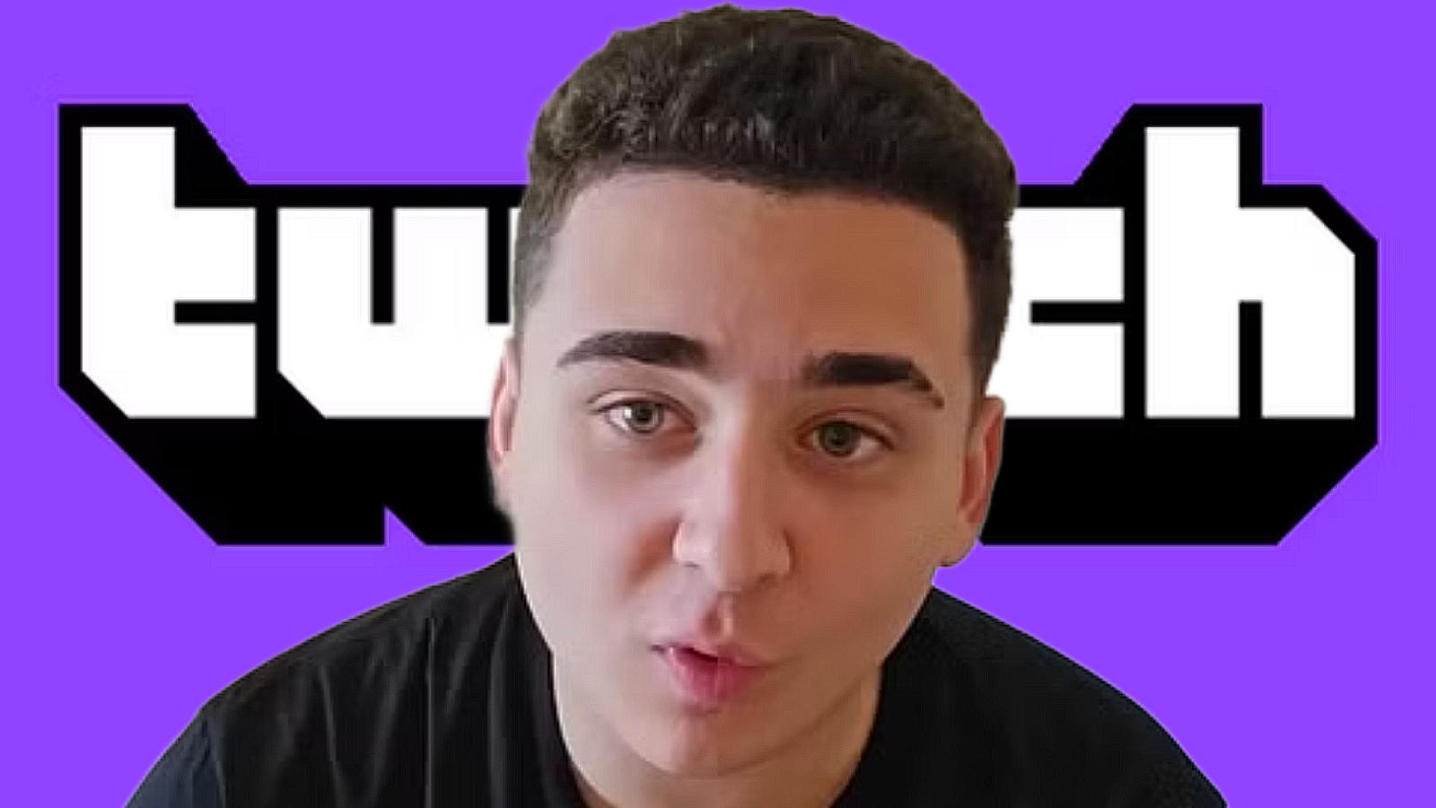 Twitch streamer FaZe Lacy featured alongside the Twitch logo.