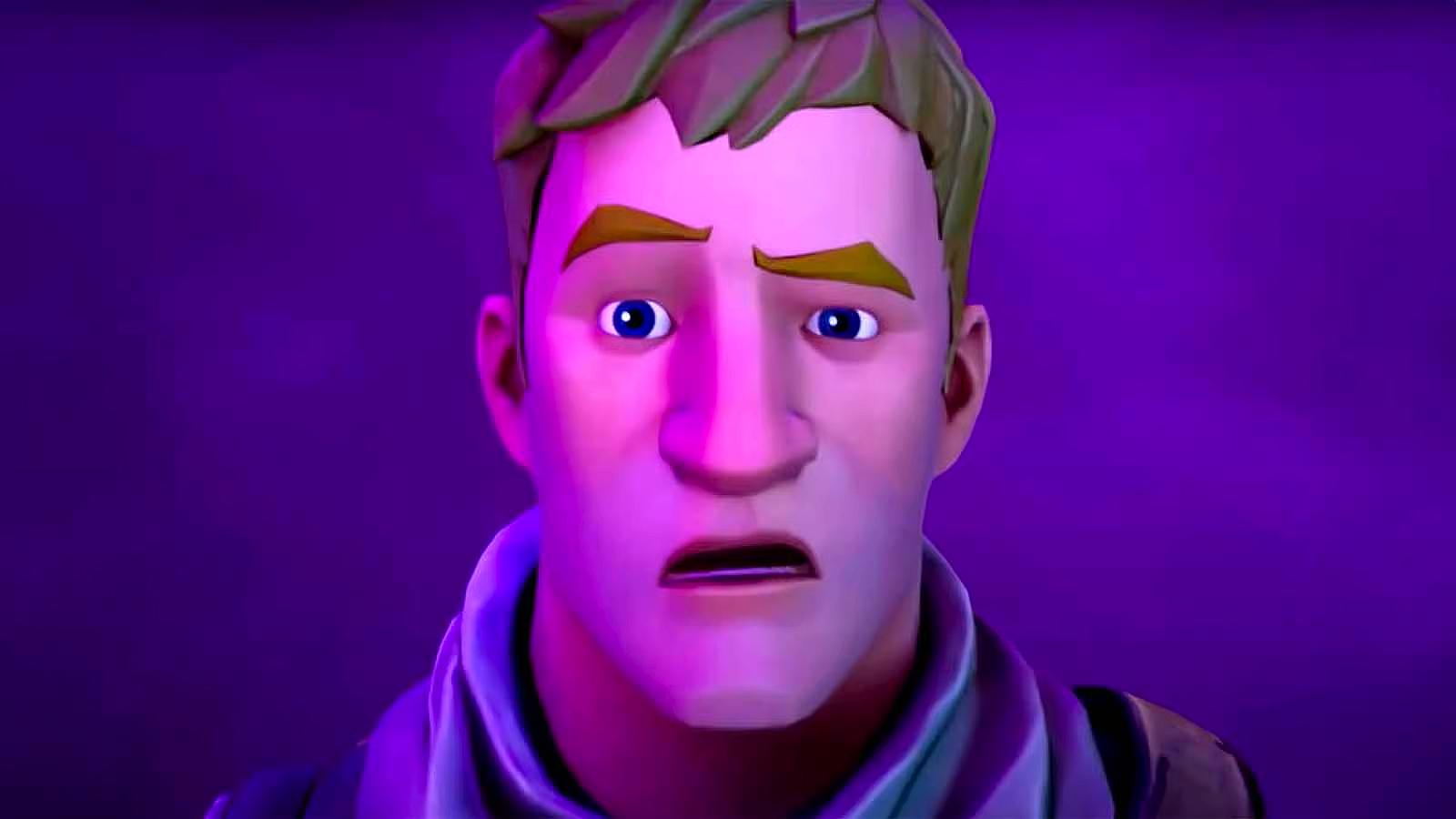 Fortnite OG character Jonesy being confused.