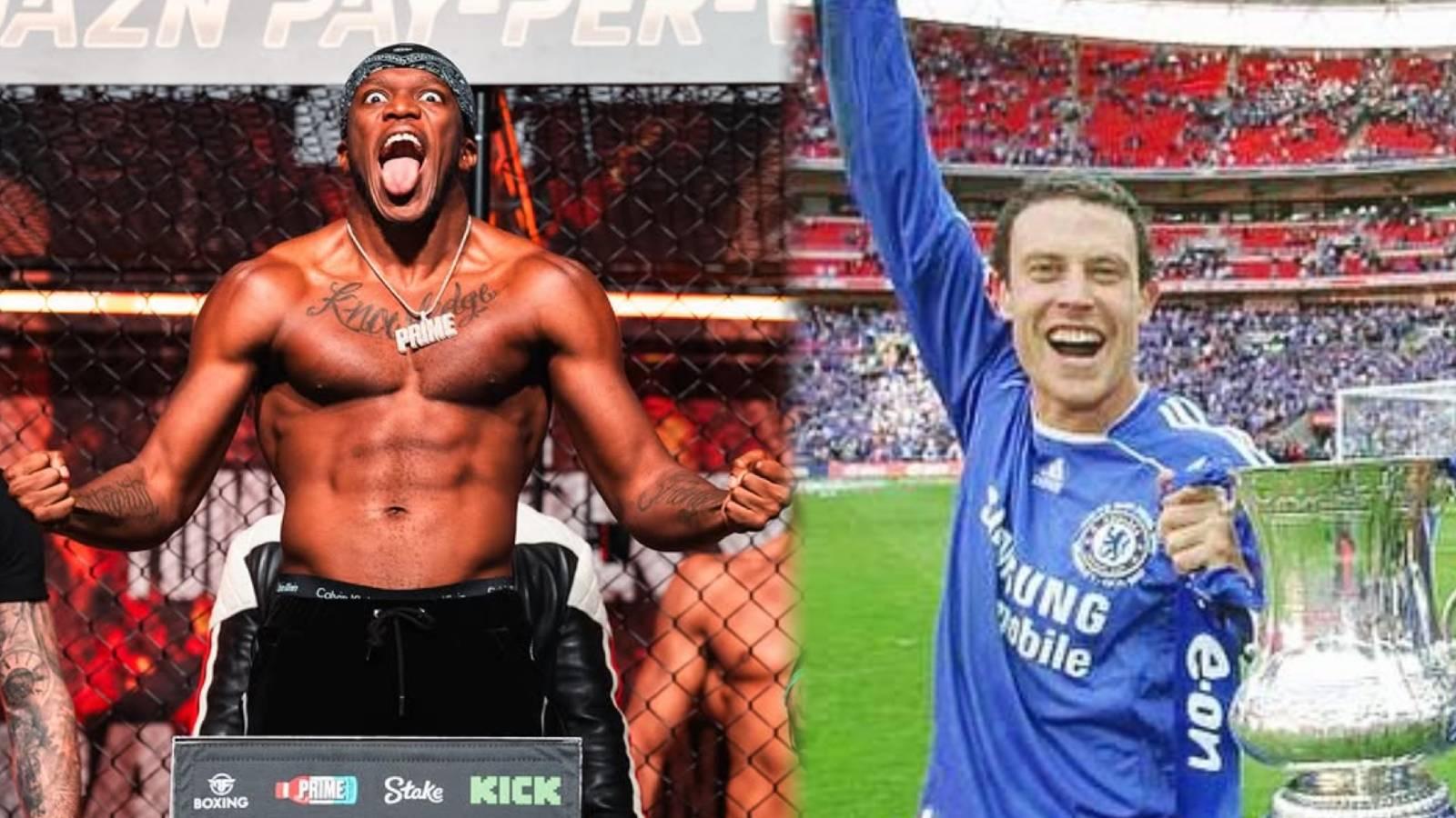 KSI next to Wayne Bridge